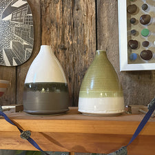 Stem Vase Ceramic by Hanako Nakazato of Monohanako Fresh Maine Art Midcoast Maine Artisan Store The Good Supply Pemaquid Made in USA