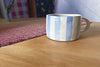 Striped Blue Glaze Mug Ceramic by Alice Nasto Fresh Maine Art Midcoast Maine Artisan Store The Good Supply Pemaquid Made in USA