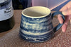 Tie Dye Mug in Navy blue by Mug by C and M Ceramics Fresh Maine Art Midcoast Maine Artisan Store The Good Supply Pemaquid Made in USA