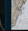 Handbound Sailing Logbook by DSKI Design Vintage Nautical Chart Bristol Maine Muscongus Bay Pemaquid Point