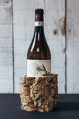 Handmade Cork Bottle Sleeve or Tabletop Holder Natural Rustic Tree Bark