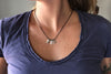 Bent Metal Crocheted Silk Chain and Sterling Silver Necklace Made in Maine USA