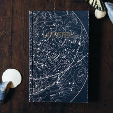  Handbound Blank Pages Travel Notebook by DSKI Design made in USA Vintage Star Chart