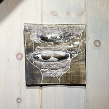 Environmental Sgraffito Art in Porcelain by Tim Christensen Contemporary Nature-inspired Ceramic Elvers Midcoast Maine Artisan Store The Good Supply Pemaquid Made in USA