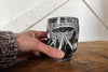 Environmental Sgraffito Art in Porcelain by Tim Christensen Contemporary Nature-inspired Ceramic UFO Driver Cup Midcoast Maine Artisan Store The Good Supply Pemaquid Made in USA
