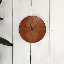 Louis Charlett Woodworking Wall Clock in Pelin Burl Made in Maine USA