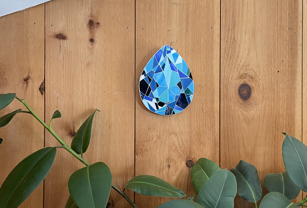 Rocks that I Got Mini Gem Blue Topaz Glass Mosaic Wall Tile by EFM Studio Midcoast-Maine Artisan Store The Good Supply Pemaquid Made in USA