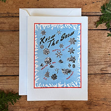 Saturn Press Letterpress Christmas Holidays Greeting Card 1244 Know the Snow Midcoast Maine Artisan Store The Good Supply Pemaquid Made in USA
