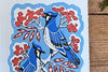 Saturn Press Letterpress Christmas Holidays Greeting Card 1245 Blue Jays Midcoast Maine Artisan Store The Good Supply Pemaquid Made in USA