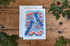Saturn Press Letterpress Christmas Holidays Greeting Card 1245 Blue Jays Midcoast Maine Artisan Store The Good Supply Pemaquid Made in USA