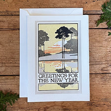 Saturn Press Letterpress Christmas Holidays Greeting Card 1246 New Dawn Midcoast Maine Artisan Store The Good Supply Pemaquid Made in USA