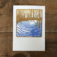 Saturn Press Letterpress Christmas Holidays Greeting Card Winter Sunshine Midcoast Maine Artisan Store The Good Supply Pemaquid Made in USA