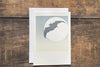 Saturn Press Letterpress Greeting Card Moon Bat Midcoast Maine Artisan Store The Good Supply Pemaquid Made in USA