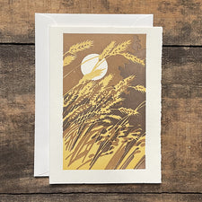 Saturn Press Letterpress Greeting Card Wheat Ears Midcoast Maine Artisan Store The Good Supply Pemaquid Made in USA