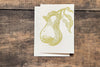 Saturn Press Letterpress Greeting Note Card Set of Six Grace Notes in Pear Midcoast Maine Artisan Store The Good Supply Pemaquid Made in USA