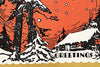 Saturn Press Letterpress Holiday Card Red Sky is made in Maine USA