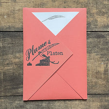Saturn Press Letterpress Stationery Set Plume and Platen Quill Midcoast Maine Artisan Store The Good Supply Pemaquid Made in USA