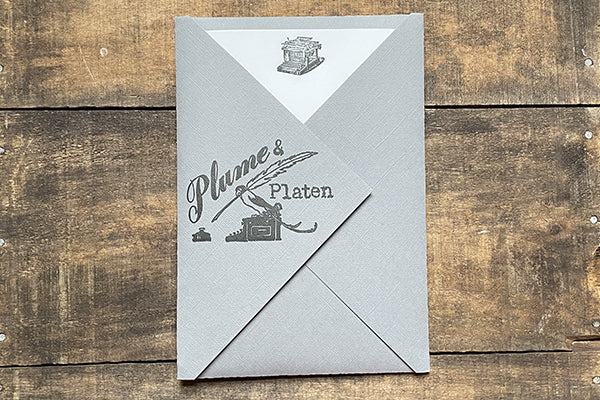 Saturn Press Letterpress Stationery Set Plume and Platen Typewriter Midcoast Maine Artisan Store The Good Supply Pemaquid Made in USA