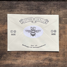 Saturn Press Letterpress Stationery Sticker Seal Set Busy Bee Midcoast Maine Artisan Store The Good Supply Pemaquid Made in USA