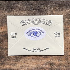 Saturn Press Letterpress Stationery Sticker Seal Set Enquire Within Eye Midcoast Maine Artisan Store The Good Supply Pemaquid Made in USA