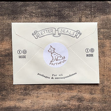 Saturn Press Letterpress Stationery Sticker Seal Set Faithful Dog Midcoast Maine Artisan Store The Good Supply Pemaquid Made in USA