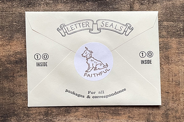 Saturn Press Letterpress Stationery Sticker Seal Set Faithful Dog Midcoast Maine Artisan Store The Good Supply Pemaquid Made in USA