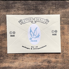 Saturn Press Letterpress Stationery Sticker Seal Set Peace Dove Midcoast Maine Artisan Store The Good Supply Pemaquid Made in USA