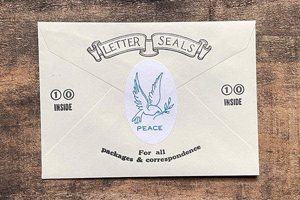 Saturn Press Letterpress Stationery Sticker Seal Set Peace Dove Midcoast Maine Artisan Store The Good Supply Pemaquid Made in USA