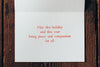 Saturn Press Christmas Card Made in Maine USA Beautiful Peach Walt Whitman Quote