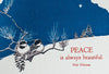 Saturn Press Christmas Card Made in Maine USA Beautiful Peach Walt Whitman Quote