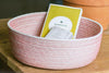 Flat Round Rope Basket Made in Maine by Tethermade