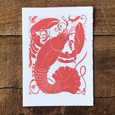 The Good Supply Pemaquid Midcoast Artisan Store Letterpress Card Saturn Press Made in Maine USA 1192 Lobster