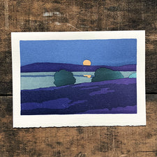 The Good Supply Midcoast Artisan Store Pemaquid Letterpress Cards Saturn Press Made in Maine USA August Moon by Arthur Wesley Dow circa 1905