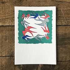 The Good Supply Pemaquid Midcoast Artisan Store Letterpress Card Saturn Press Made in Maine USA Flying Birds