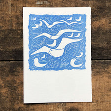 The Good Supply Midcoast Artisan Store Letterpress Cards Saturn Press Made in Maine USA Gulls 