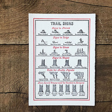 The Good Supply Pemaquid Midcoast Artisan Store Letterpress Card Saturn Press Made in Maine USA Trail Signs