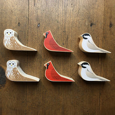 The Good Supply Midcoast Artisan Store Sustainable Hardwood Doorstop Bird Owl Cardinal Made in Vermont USA