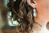 Crocheted Silk and Silver Earrings | Double Circle