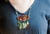 The Good Supply in Pemaquid Maine Enamel Artist Kate Mess Statement Necklace Tidal Necklace No.5 Bubbles Handmade in USA