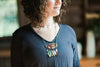 The Good Supply in Pemaquid Maine Enamel Artist Kate Mess Statement Necklace Tidal Necklace No.5 Bubbles Handmade in USA