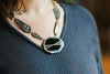 The Good Supply in Pemaquid Maine Enamel Artist Kate Mess Statement Necklace Tidal 9 Charred Handmade in USA