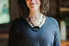 The Good Supply in Pemaquid Maine Enamel Artist Kate Mess Statement Necklace Tidal 9 Charred Handmade in USA