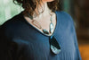 The Good Supply in Pemaquid Maine Enamel Artist Kate Mess Statement Necklace Tidal 2 Charred Handmade in USA