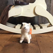 The Good Supply in Pemaquid Maine Artist Collection Mulxiply Hand felted Wool White Lamb Toy Stuffed Animal