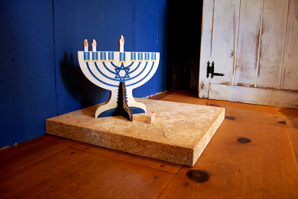 The Good Supply Pemaquid Maine Midcoast Artisan Store Maple Landmark Sustainably Harvested Vermont Hardwood Hanukkah Holiday Fireless Menorah Made in USA