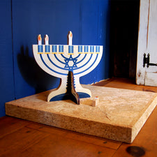 The Good Supply Pemaquid Maine Midcoast Artisan Store Maple Landmark Sustainably Harvested Vermont Hardwood Hanukkah Holiday Fireless Menorah Made in USA