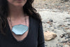 The Good Supply in Pemaquid Maine Enamel Artist Kate Mess Statement Tidal Necklace No 10 Blue Handmade in USA
