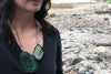 The Good Supply in Pemaquid Maine Enamel Artist Kate Mess Statement Tidal Necklace No 7 Enamel Oxidized Argentium Silver Handmade in USA