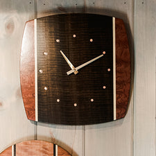 The Good Supply in Pemaquid Maine Woodworking Artist Louis Charlett Wall Clock Exotic Wood Face Made in USA